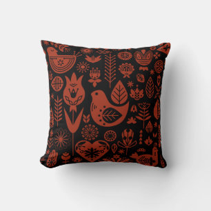 Nordic Scandinavian Folk Pattern Art   Cushion
