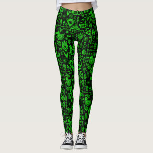 Nordic Scandinavian Folk Pattern Art Leggings