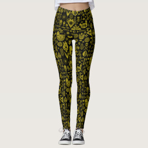 Nordic Scandinavian Folk Pattern Art   Leggings