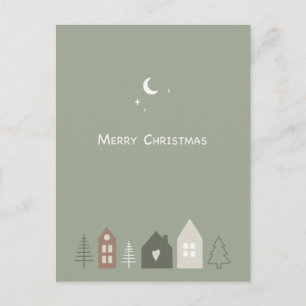 Nordic Scandinavian Minimal Holiday Christmas Postcard