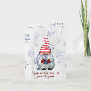 Nordic Scandinavian Winter Hygge Gnome Holiday Card