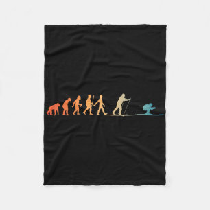 Nordic Ski Art Men Women Snowboard Skier Skiing Lo Fleece Blanket