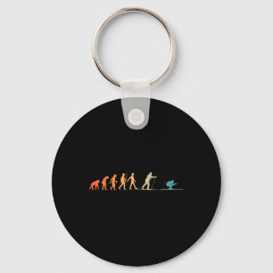 Nordic Ski Art Men Women Snowboard Skier Skiing Lo Key Ring