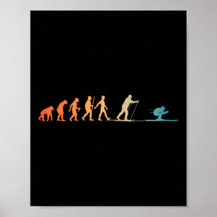 Nordic Ski Art Men Women Snowboard Skier Skiing Lo Poster