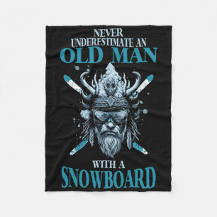 Nordic Snowboarder Snow Fan Snowboarding Ski Mount Fleece Blanket