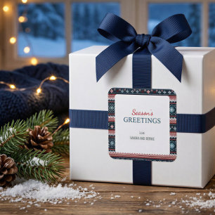 Nordic Snowflake Holiday Address Label