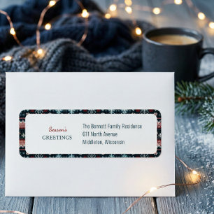 Nordic Snowflake Holiday Return Address Label