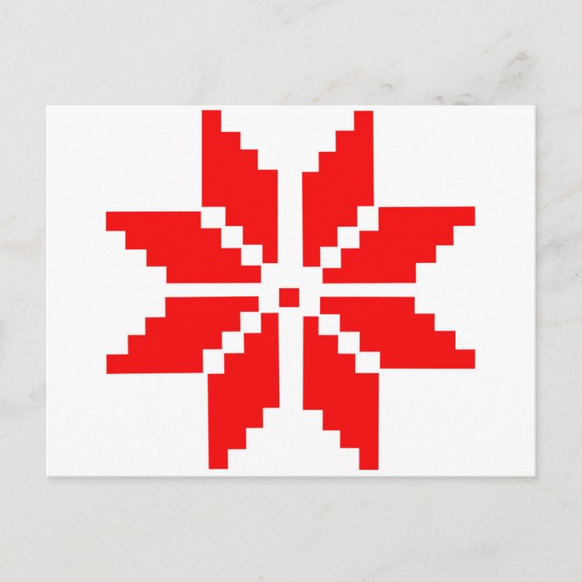Nordic Snowflake Postcard (Front)