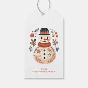 Nordic Snowman Gift Tags