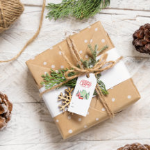 Nordic Snowy House & Red Car Christmas