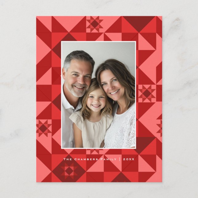 Nordic Star Frame Holiday Postcard (Front)