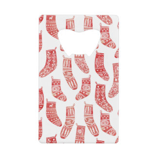 Nordic Stockings Red White