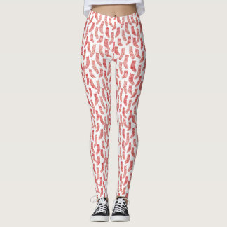 Nordic Stockings Scandinavian Christmas Red White Leggings