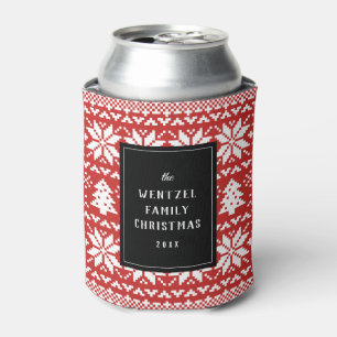 Nordic Style Christmas Sweater Party Can Cooler