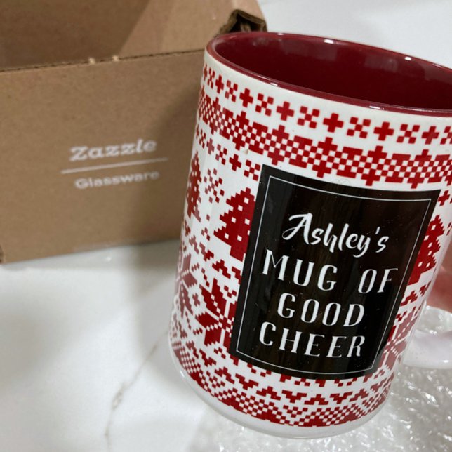 Nordic Style Christmas Sweater Personalised Two-To Two-Tone Coffee Mug (Creator Uploaded)