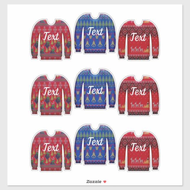 Nordic sweater cute winter ugly sweater red blue (Sheet)