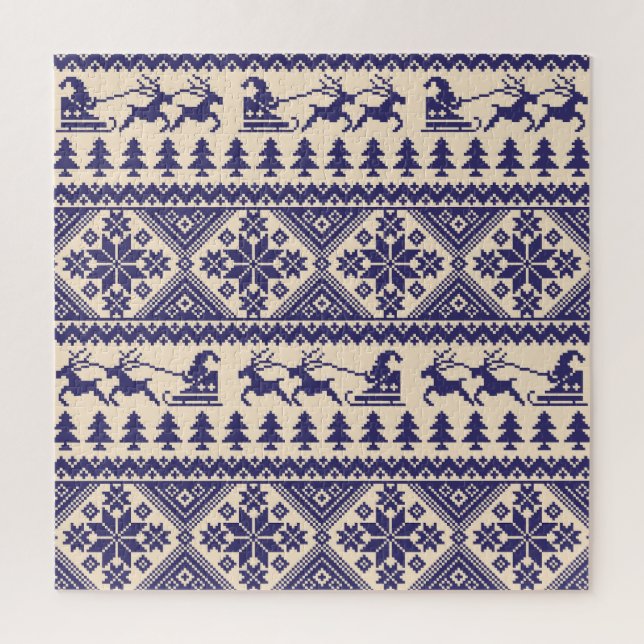 Nordic Tradition: Seamless Pattern Design Jigsaw Puzzle (Vertical)
