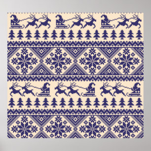 Nordic Tradition: Seamless Pattern Design Poster