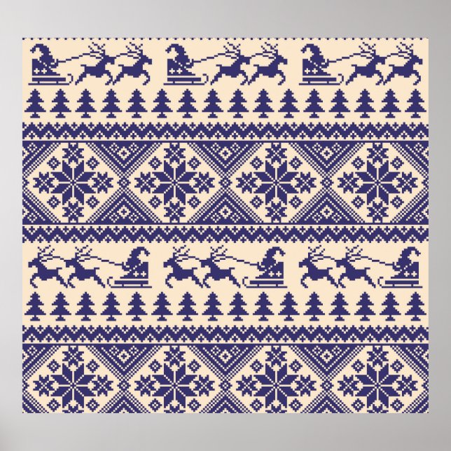 Nordic Tradition: Seamless Pattern Design Poster (Front)