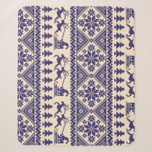 Nordic Tradition: Seamless Pattern Design Sherpa Blanket