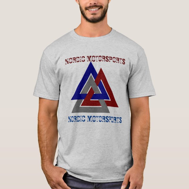 NORDIC VALKNUT SYMBOL WITH CUSTOMIZABLE TEXT T-Shirt (Front)