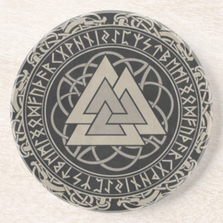 Nordic Viking Norse rune Valknut design Coaster