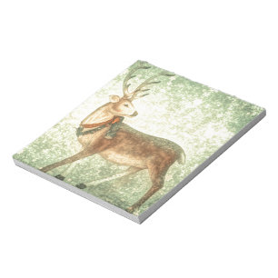Nordic vintage scandinavian christmas reindeer notepad
