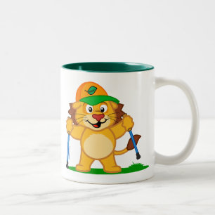 Nordic Walking Lion Two-Tone Coffee Mug