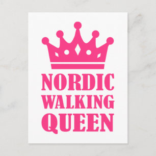 Nordic Walking queen Postcard