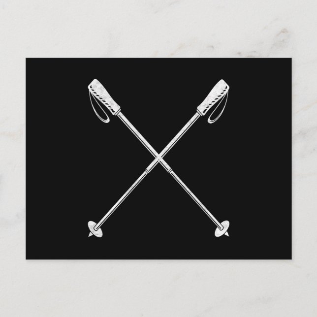 Nordic Walking Sticks Sport Postcard (Front)