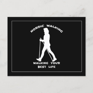 Nordic Walking - Walking Your Best Life Postcard