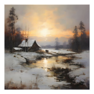 Nordic Winter Landscape Photo Print