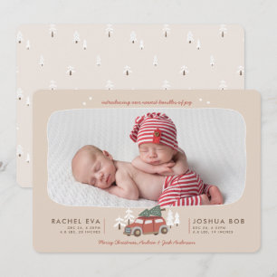 Nordic Winter New Twins First Christmas Holiday Card