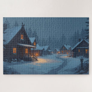 Nordic Winter Village Jigsaw Puzzle
