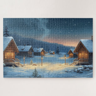 Nordic Winter Village Jigsaw Puzzle