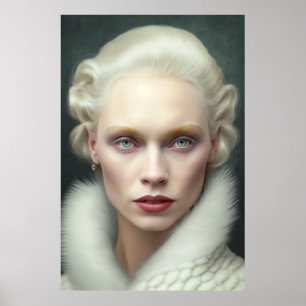 Nordic Woman Portrait Airbrush Poster