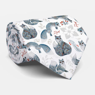 Nordic Woodland Animals Tie