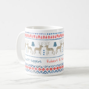 Nordic Woodland with Custom Text & Names Coffee Mug