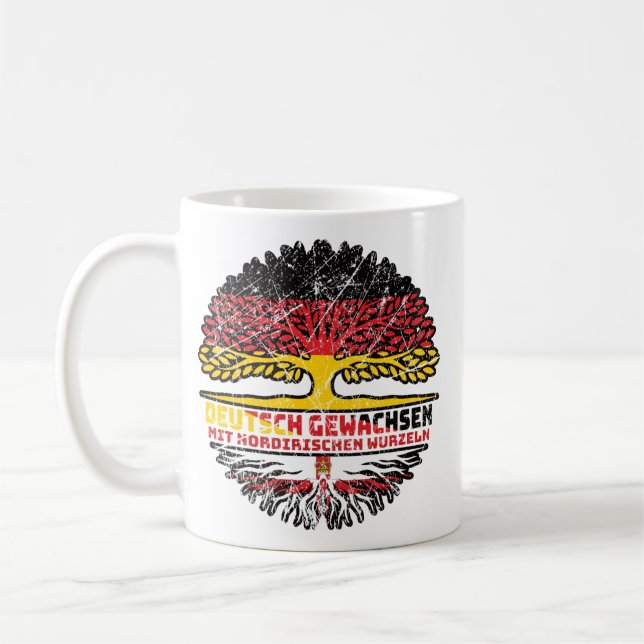 Nordirland Nordirisch Deutsch Deutschland Baum Coffee Mug (Left)