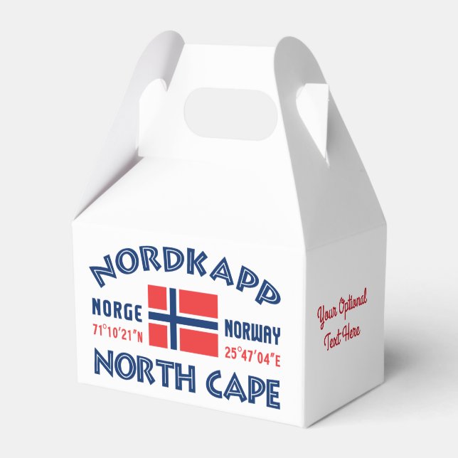 NORDKAPP Norway custom favour box (Front Side)