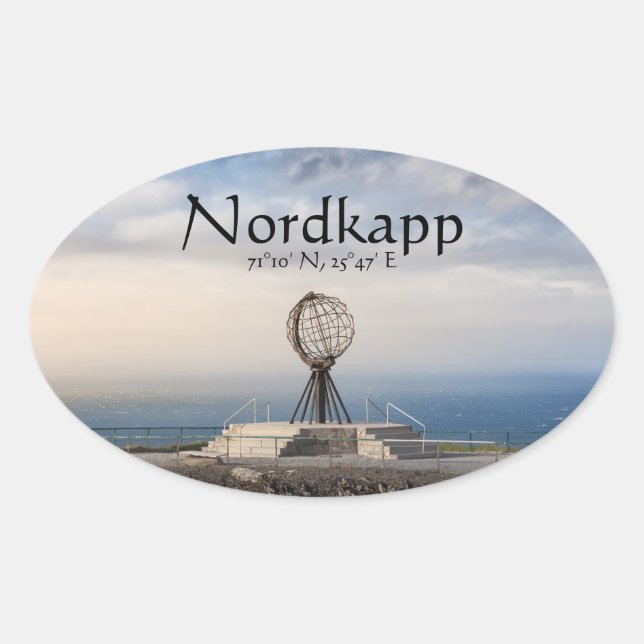 Nordkapp Norway Oval Sticker (Front)