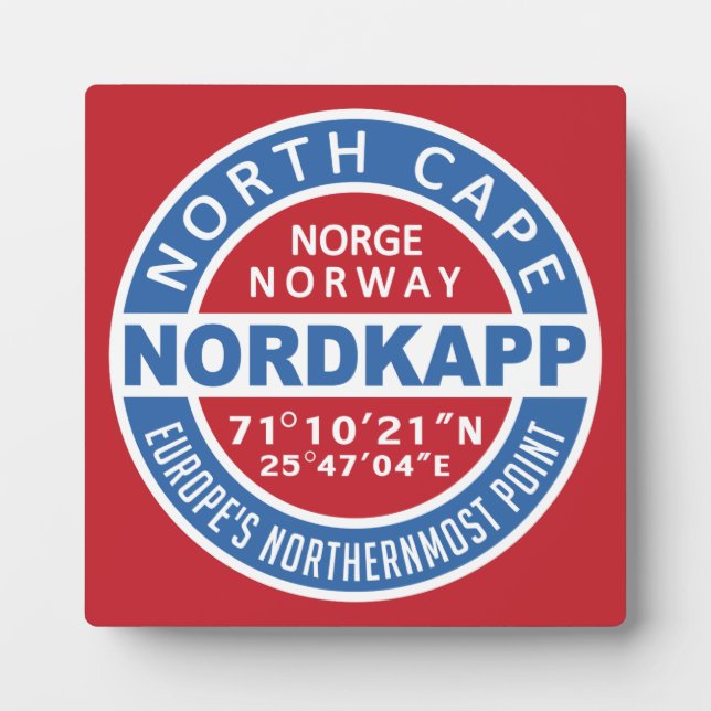 NORDKAPP Norway plaque (Front)