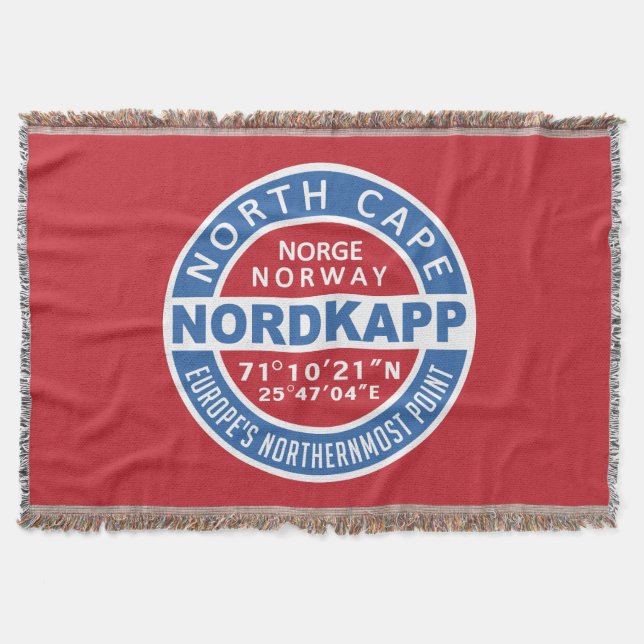 NORDKAPP Norway throw blanket (Front)