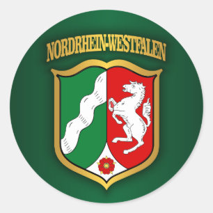 Nordrhein-Westfalen COA Classic Round Sticker