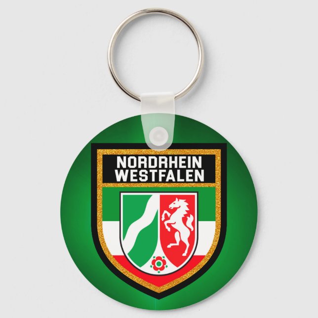 Nordrhein-Westfalen Flag Key Ring (Front)