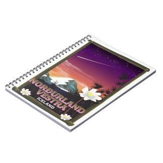 Norðurland vestra Iceland travel poster Notebook