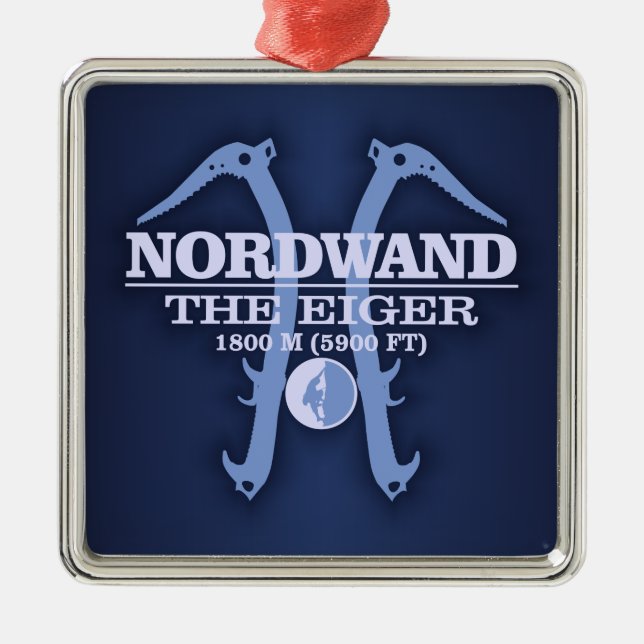 Nordwand "The Eiger" Metal Tree Decoration (Front)