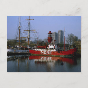 Nore Lightship, St. Kathrines dock, London, Englan Postcard