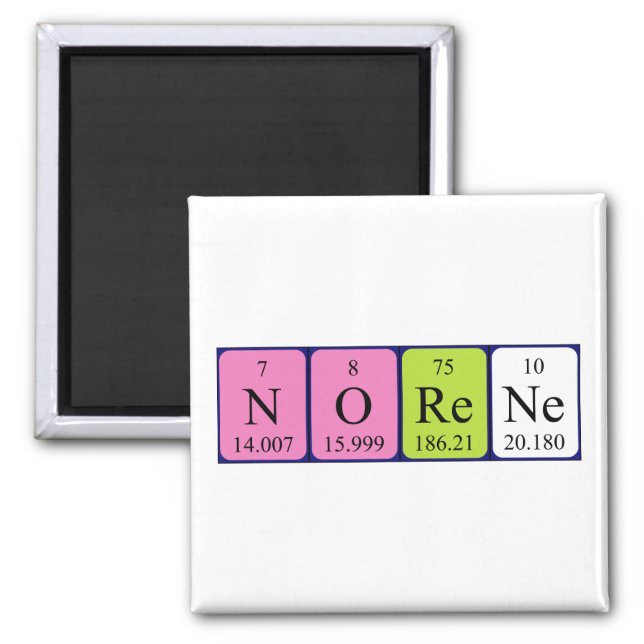 Norene periodic table name magnet (Front)