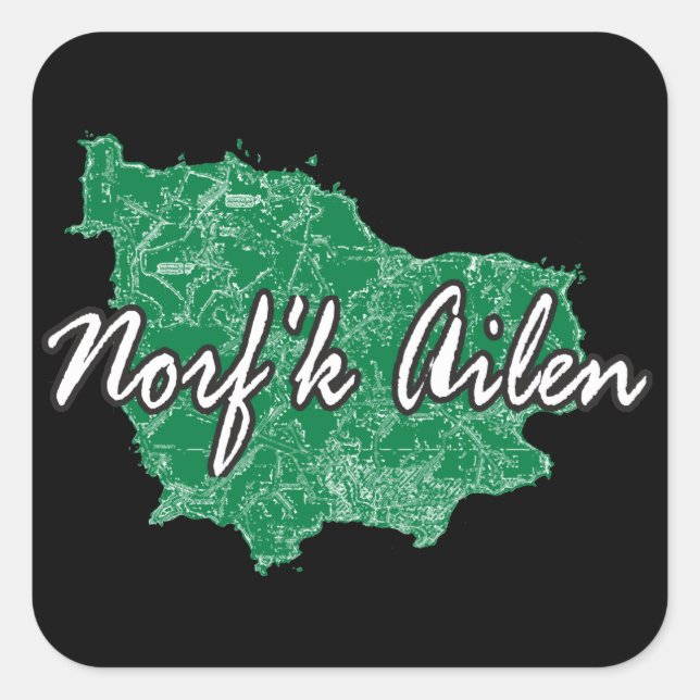 Norf'k Ailen Square Sticker (Front)
